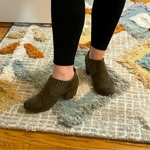 Dark green booties